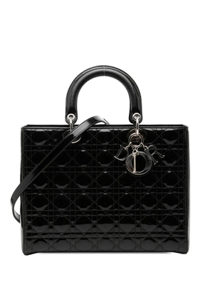 Christian Dior Pre-Owned 2014 Large Patent Cannage Lady Dior satchel - Black
