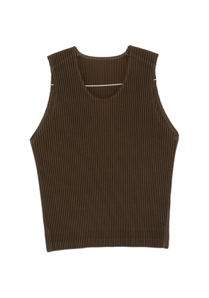 Homme Plissé Issey Miyake plissé-effect tank top - Green