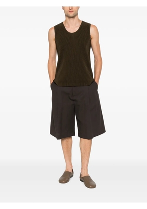 Homme Plissé Issey Miyake plissé-effect tank top - Green