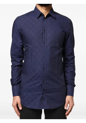 Dolce & Gabbana Gold check-pattern shirt - Blue