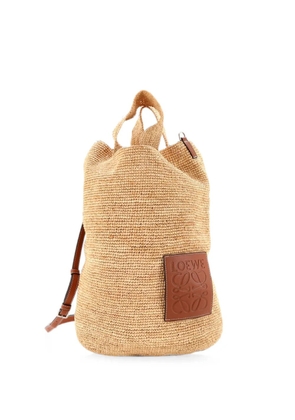 Loewe Pre-Owned Slit Straw Large tote bag - Neutrals