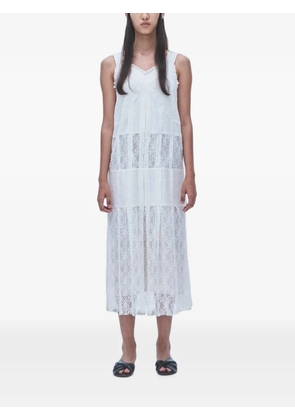 Muller Of Yoshiokubo lace-detail panelled midi dress - White