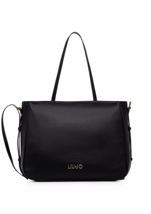 LIU JO logo-plaque tote bag - Black