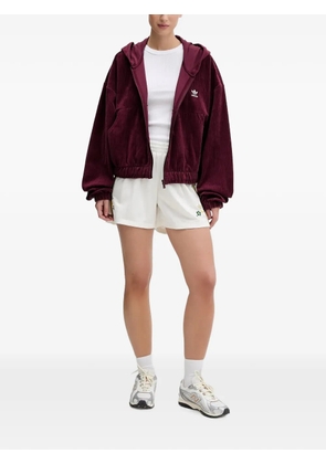 adidas Essentials corduroy zip-up hoodie - Red