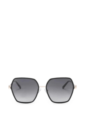 Kurt Geiger London London geometric-frame sunglasses - Black