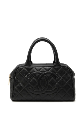 CHANEL Pre-Owned 2003-2004 CC Quilted Caviar Bowling Bag handbag - Black