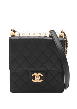 CHANEL Pre-Owned 2019 Small Quilted Lambskin Chic Pearls Flap crossbody bag - Black