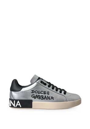 Dolce & Gabbana Portofino logo-print sneakers - Silver