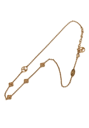 Louis Vuitton Pre-Owned 2017 Gold Plated Flower Full Necklace costume necklace