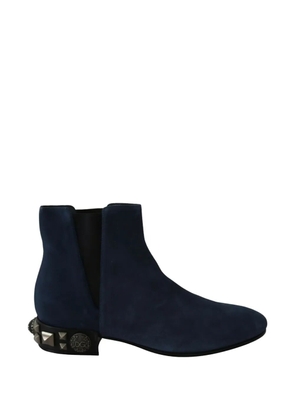 Dolce & Gabbana studded suede ankle boots - Blue