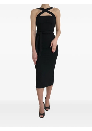 Dolce & Gabbana criss-cross halter-neck dress - Black