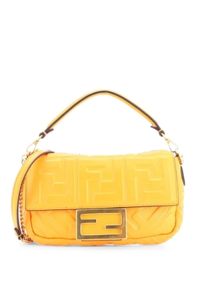 Fendi Pre-Owned Baguette NM Bag Zucca Embossed Leather Mini crossbody bag - Orange