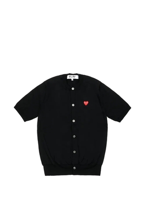 Comme Des Garçons Play logo-patch short-sleeve cardigan - Black