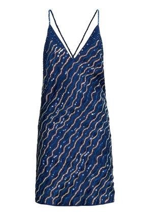 Marni sequined slip mini dress - Blue
