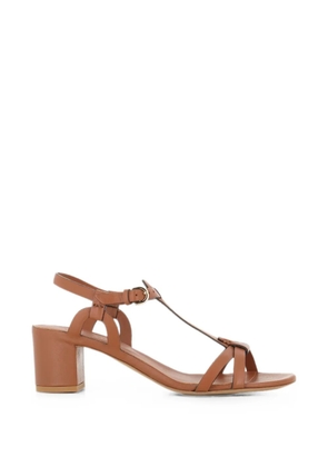 Del Carlo Betty T-bar block-heel sandals - Brown