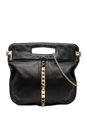 Valentino Garavani Pre-Owned 2000-2017 Smooth Calfskin Rockstud Cut Out Handle satchel - Black