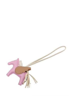 Hermès Pre-Owned 2021 Milo Lambskin and Swift Grigri Rodeo Pegase Bag Charm PM key chain - Pink