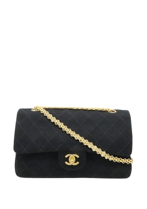 CHANEL Pre-Owned 1994-1996 Medium Classic Jersey Bijoux Chain Double Flap shoulder bag - Black