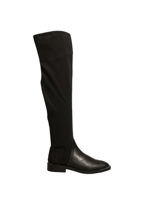 MY TWIN rhinestone-embellished over-the-knee boots - Black