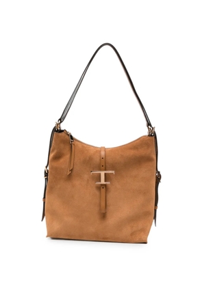 Tod's T Timeless suede tote bag - Neutrals
