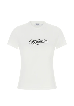Off-White logo-embroidered T-shirt