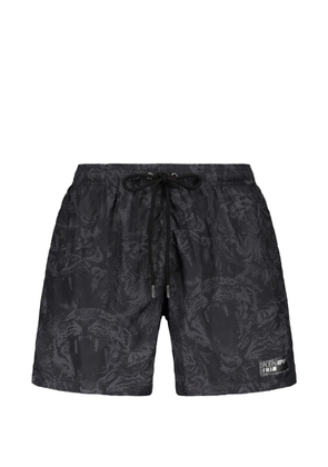 Plein Sport all-over print drawstring swim shorts - Black