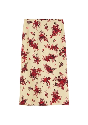 Jil Sander floral-print A-line midi skirt - Neutrals