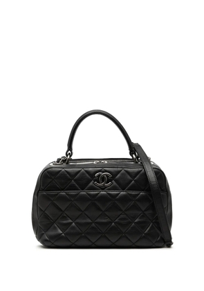 CHANEL Pre-Owned 2016-2017 Medium Quilted Lambskin Trendy CC Bowling Bag satchel - Black