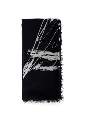 Ann Demeulemeester Vesta Lovers-print scarf - Black