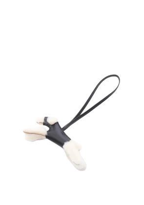 Hermès Pre-Owned 2026 Milo Lambskin and Wool Budy Bag Charm key chain - Black
