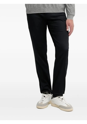 Armani Exchange logo-plaque straight-leg trousers - Blue
