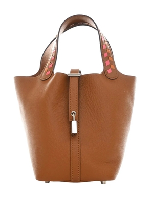 Hermès Pre-Owned 2018 Epsom Tressage Picotin Lock 18 handbag - Brown