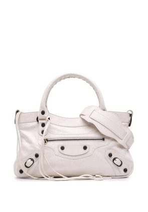 Balenciaga Pre-Owned 2012 Lambskin Motocross Classic First satchel - White