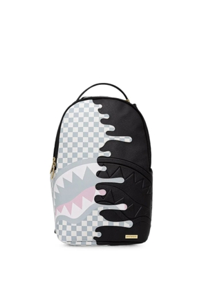 Sprayground Shadow Drips check-pattern backpack - Black