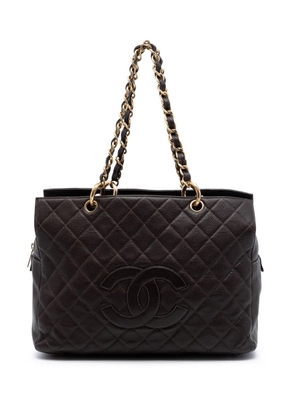 CHANEL Pre-Owned 2002-2003 Grand CC Caviar Timeless tote bag - Brown