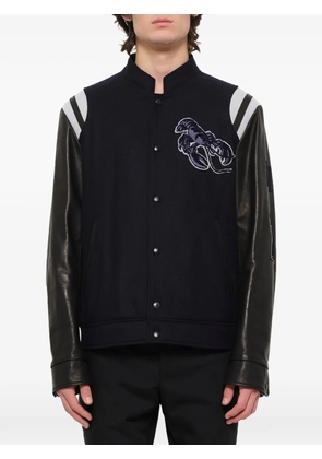 Lanvin lobster-patch baseball jacket - Blue