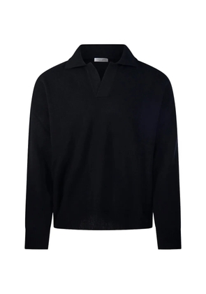 Roberto Collina polo-collar knitted sweater - Black