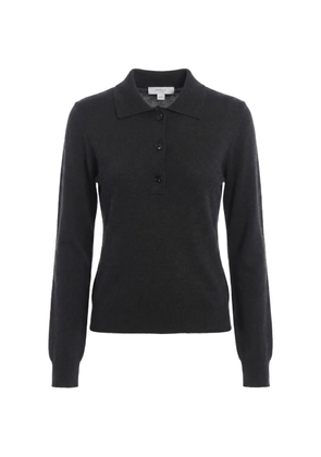 Malo ribbed knitted polo top - Black