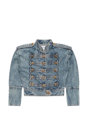 Vaquera Napoleon cropped denim jacket - Blue