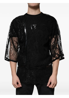 Dolce & Gabbana floral-lace T-shirt - Black