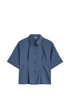 Jil Sander pleated-waist muslin shirt - Blue