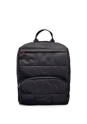 Kiton quilted logo-plaque backpack - Black
