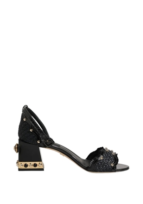 Dolce & Gabbana studded block-heel sandals - Black