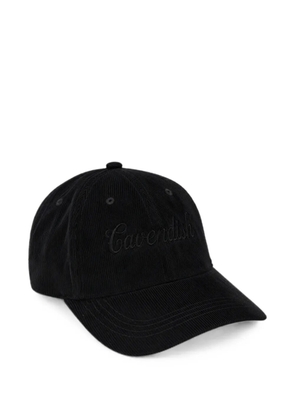 Cavendish logo-embroidered corduroy baseball cap - Black