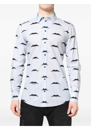 Dolce & Gabbana Martini moustache-print shirt - Blue