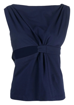 Alberta Ferretti cut-out sleeveless blouse - Blue