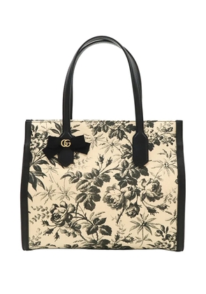 Gucci Pre-Owned 2016-2026 Canvas GG Ribbon Herbarium tote bag - White