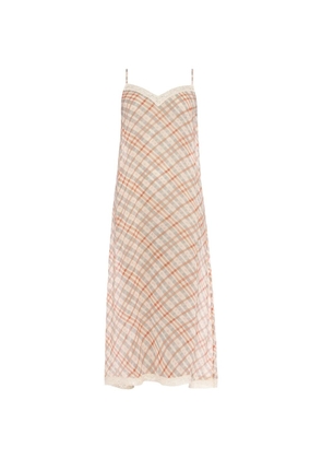 ERES tartan midi dress - Neutrals