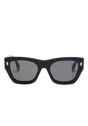FENDI logo-arm square-frame sunglasses - Black