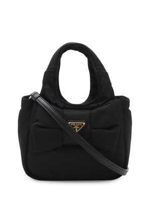 Prada Pre-Owned 2019-2026 Mini Padded Re Nylon Bow satchel - Black